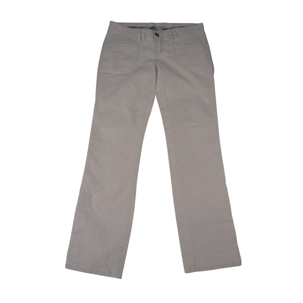 Old Navy Womens Tan Corduroy Pants Lowest Rise Straight Leg Stretch Khaki Size 6